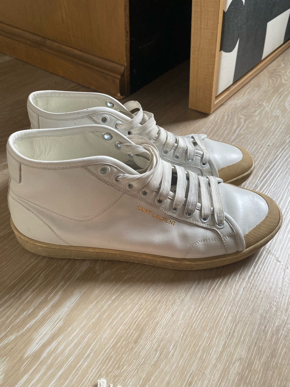Saint Laurent Court classic mid top sneakers, size IT38